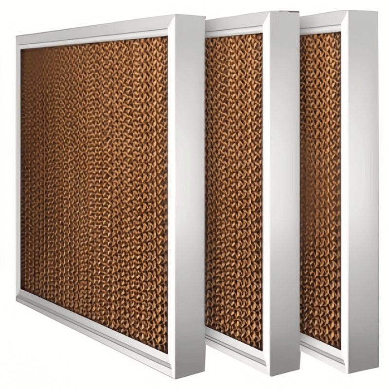 Cooling pad wall with frame