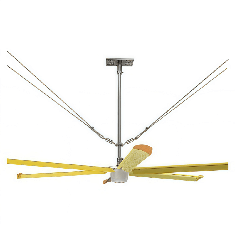 2.1-3.8m permanent magnet hvls ceiling fan (colorful blades)