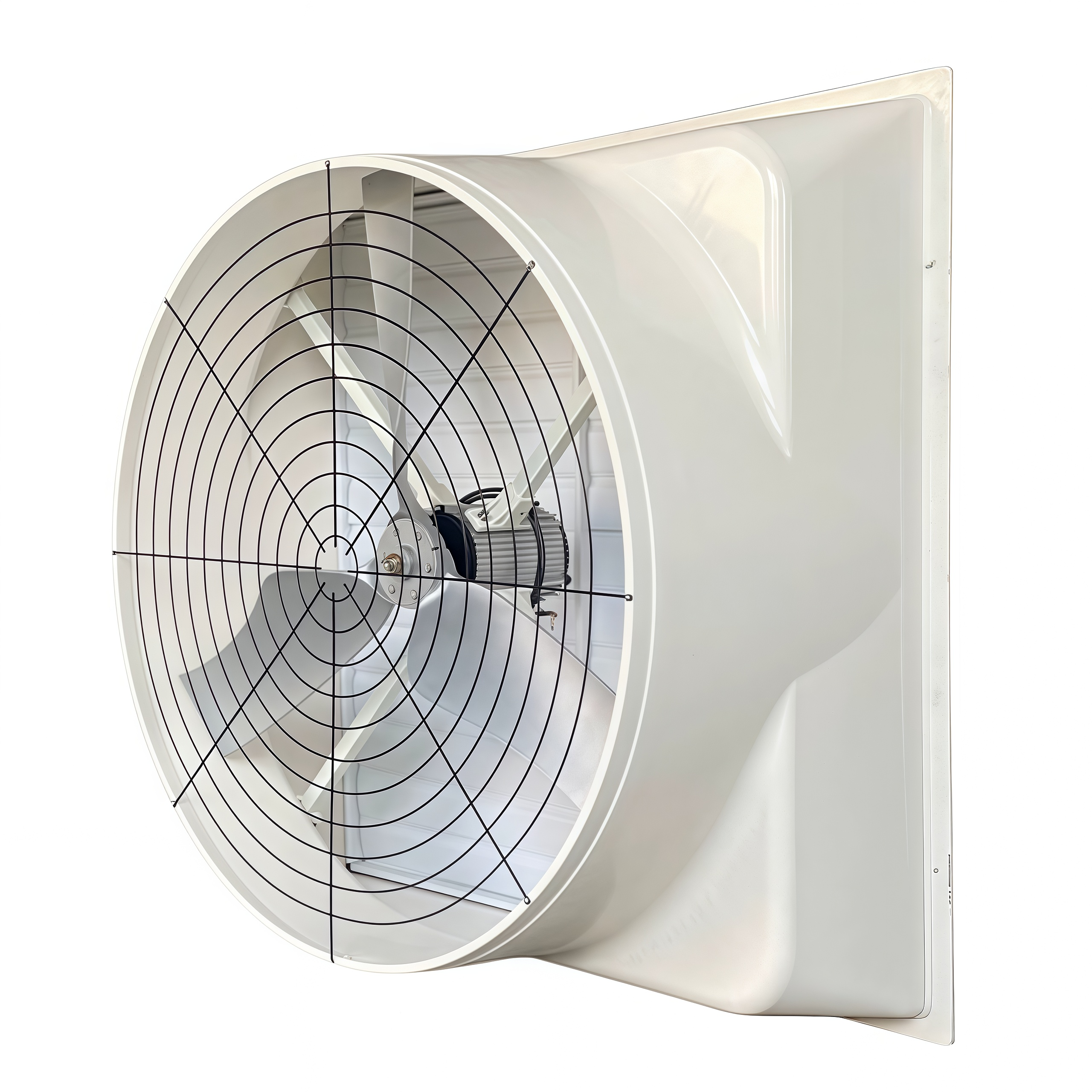Fiberglass Exhaust Fan Cast Aluminium Blades Direct Drive Type