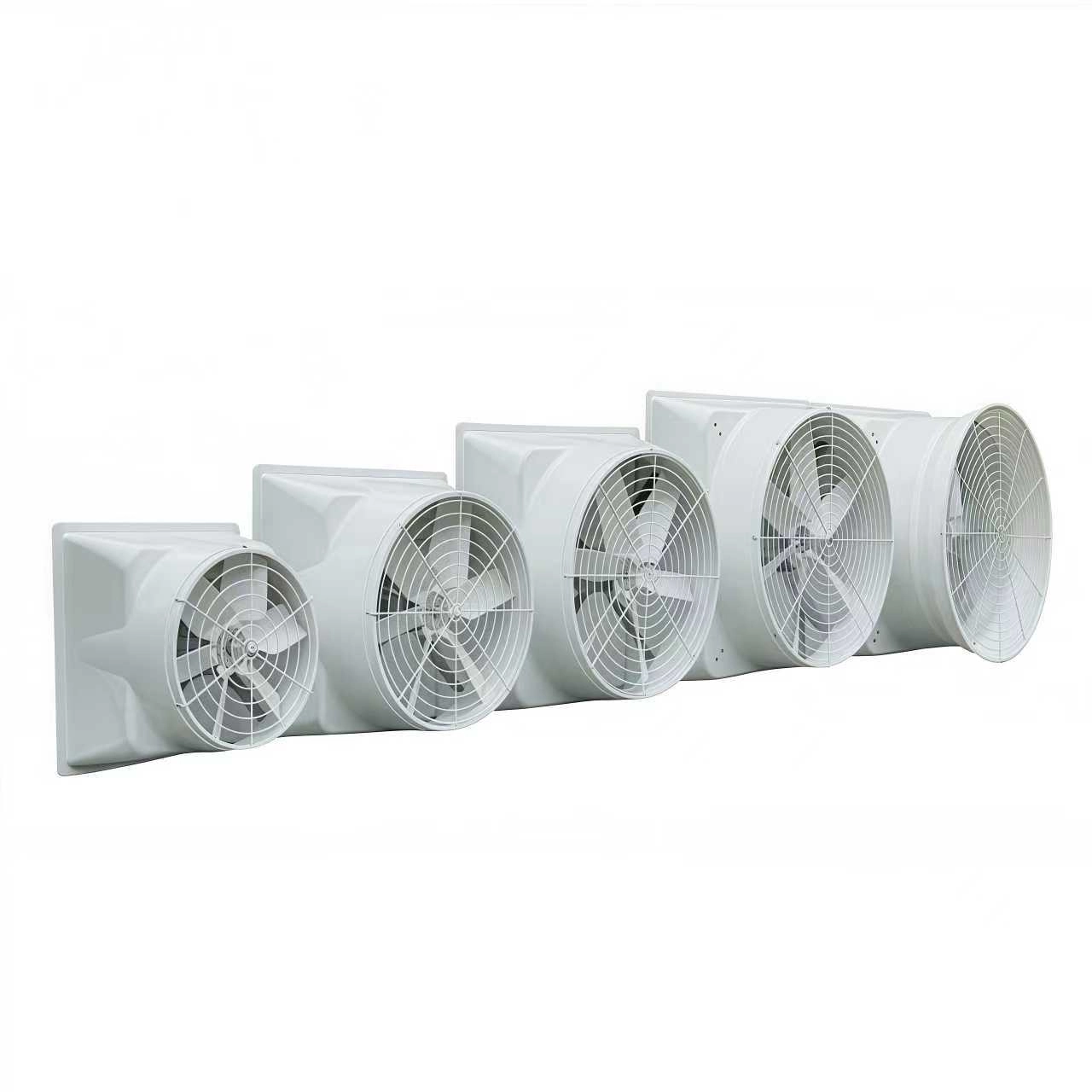 Fiberglass Exhaust Fan Cast Aluminium Blades Direct Drive Type