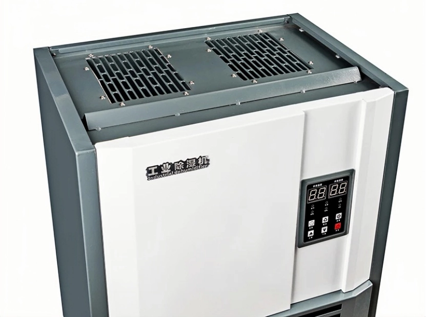 vertical industrial dehumidifier with digital control panel